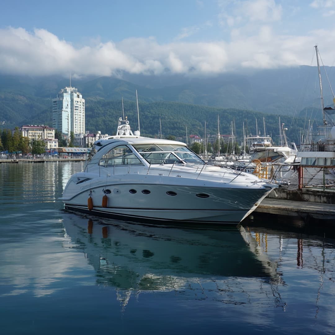 Yacht for sale at a Sardinian marina